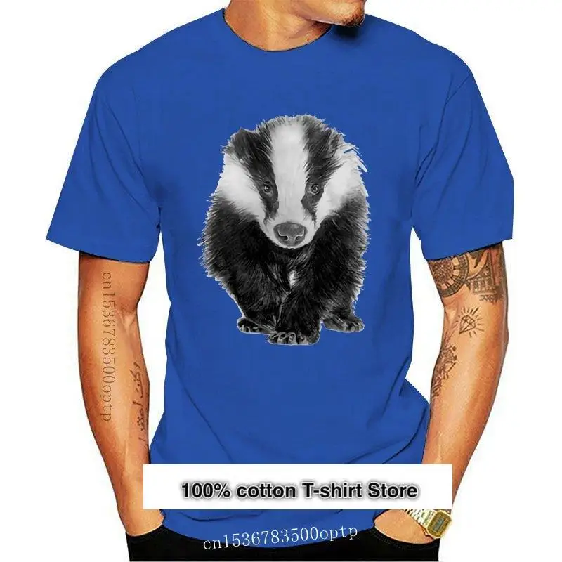 

Camiseta de tejon para mujer y hombre, camisa с принтом животных vegano, Anti Skin natural, vida silvestre, 2021