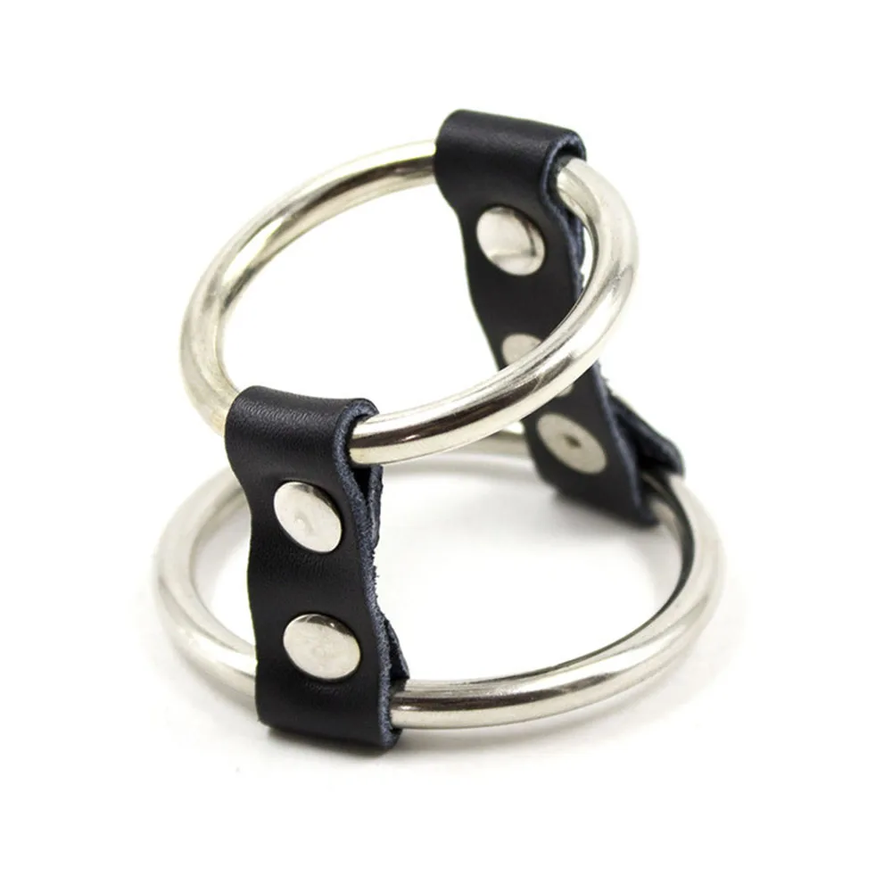 Мужские Кожаные Кольца для пениса Manyjoy кожаный пенис и мяч Растяжитель бандаж