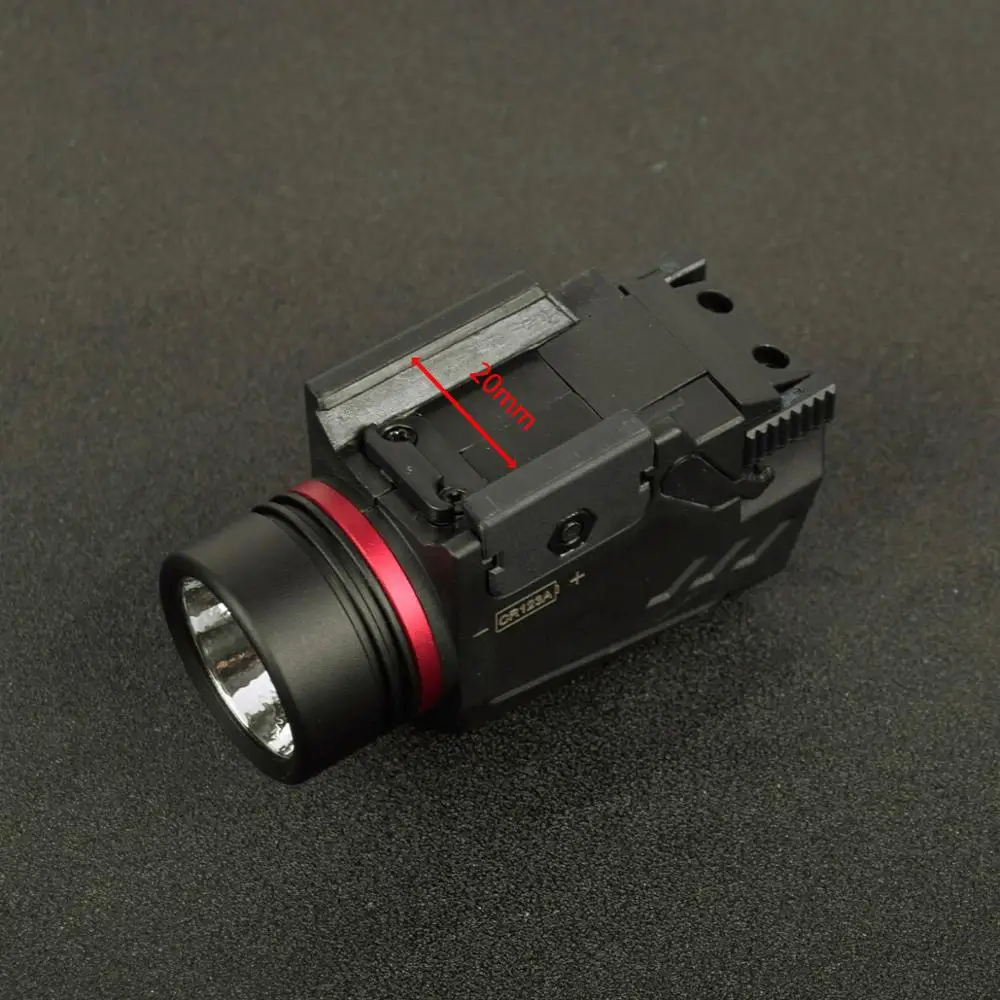 Tactical LED Weapon Gun Light Flashlight Red Dot Laser Sight Military Airsoft Pistol for 20mm Rail Mini | Спорт и развлечения