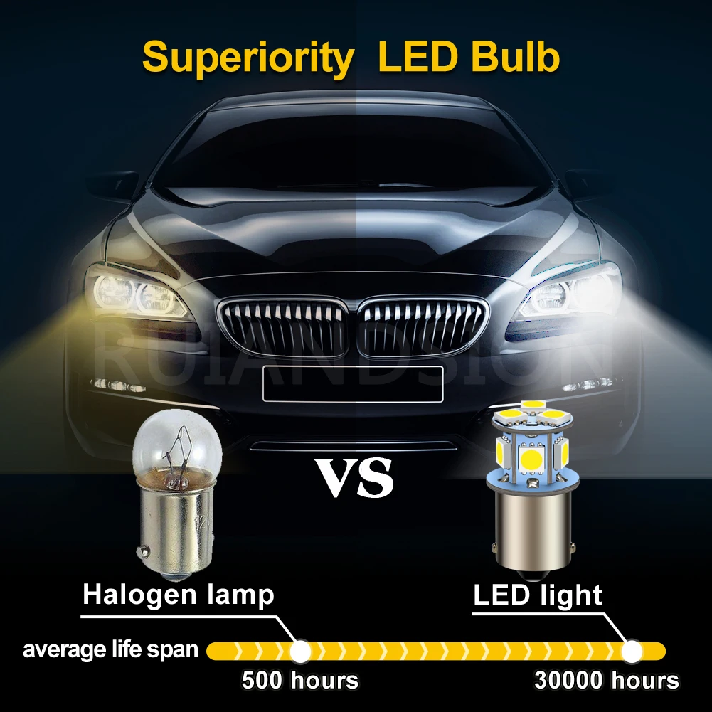 10 шт. теплый белый товар для автомобиля 1156 BA15S P21W 1157 BAY15D P21/5W BAU15S PY21W 4300K DC24V фонарь
