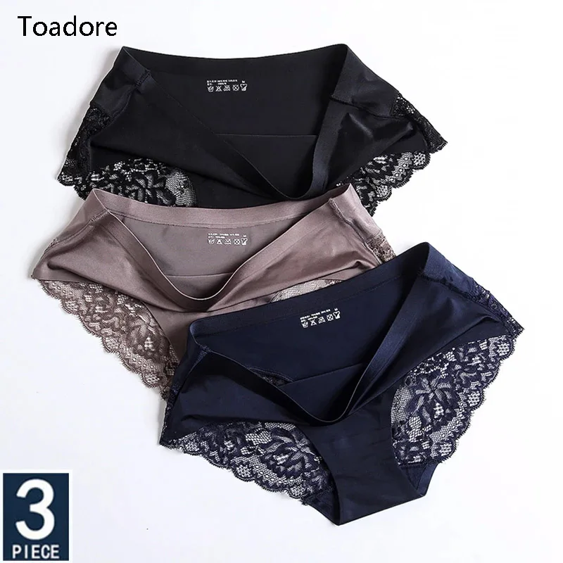 Трусы женские шелковые бесшовные 3 шт./лот | Женская одежда