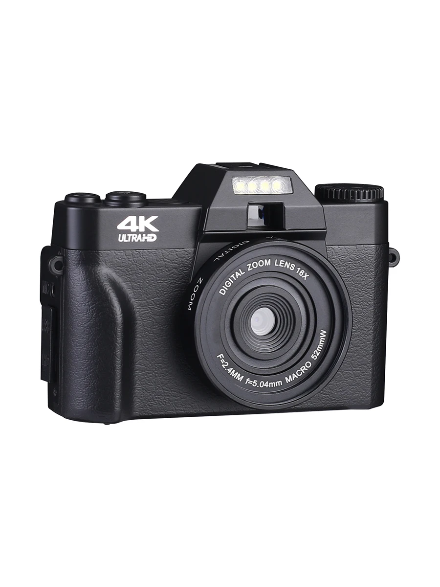 Цифровая камера 4K 3 0 дюйма ЖК-дисплей видеокамера с откидным экраном 16X цифровой