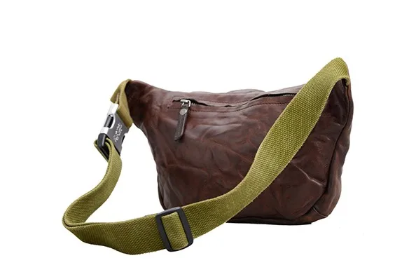 Мужская нагрудная сумка из 100% натуральной кожи в винтажном стиле | Багаж и сумки