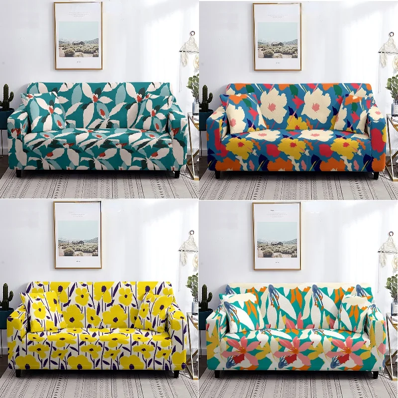 

Чехол для трехместного дивана с цветочным принтом, L-образный когтеточный столик, большие диваны, пледы и покрывала, мебель для гостиной