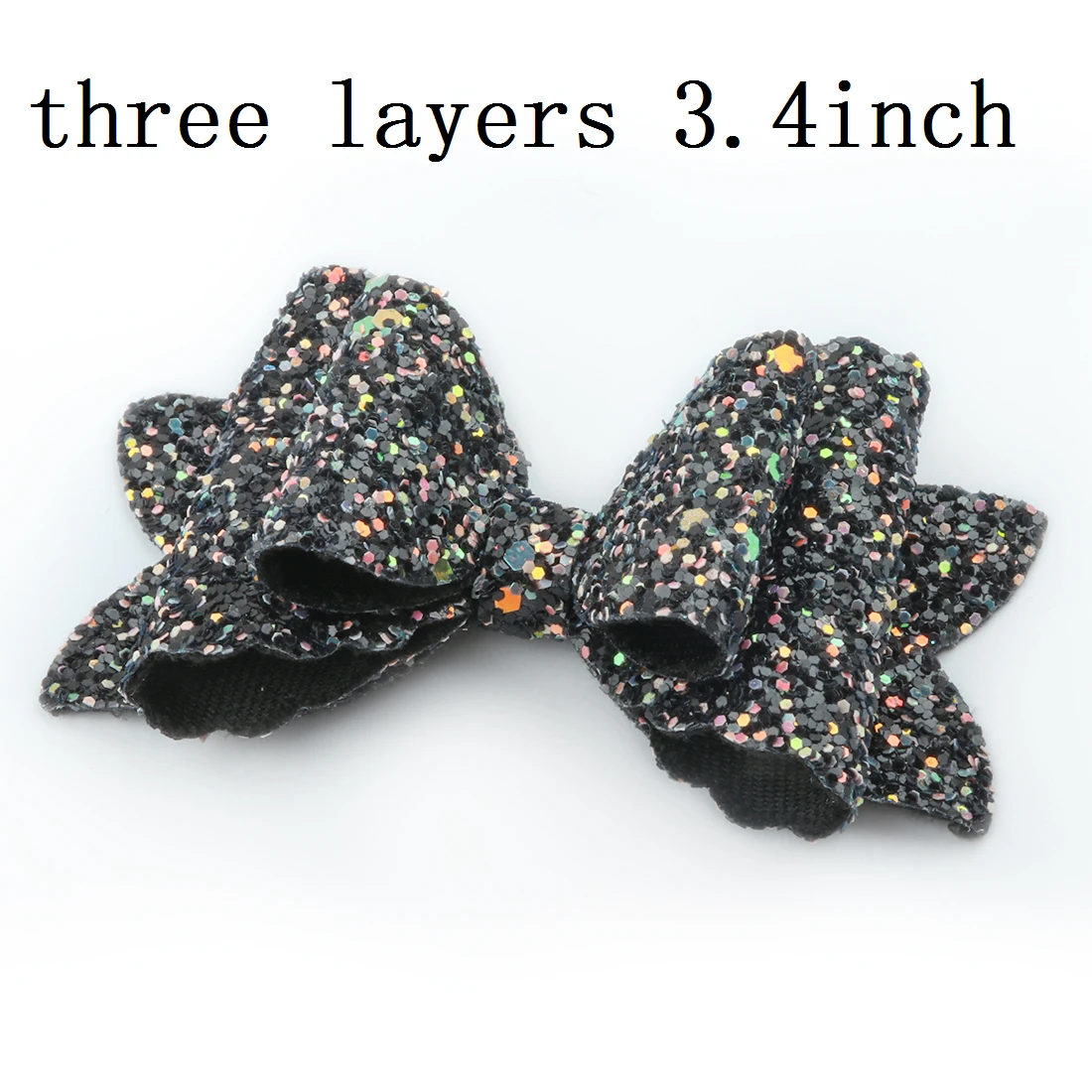 three layers-12 1 шт., заколки для волос для девочек, блестящие банты с зажимом, 3 дюйма, заколка-бабочка, заколки для волос, принт в виде сердца, звезды, патриотизм, точечный дизайн - Цвет: three layers-12