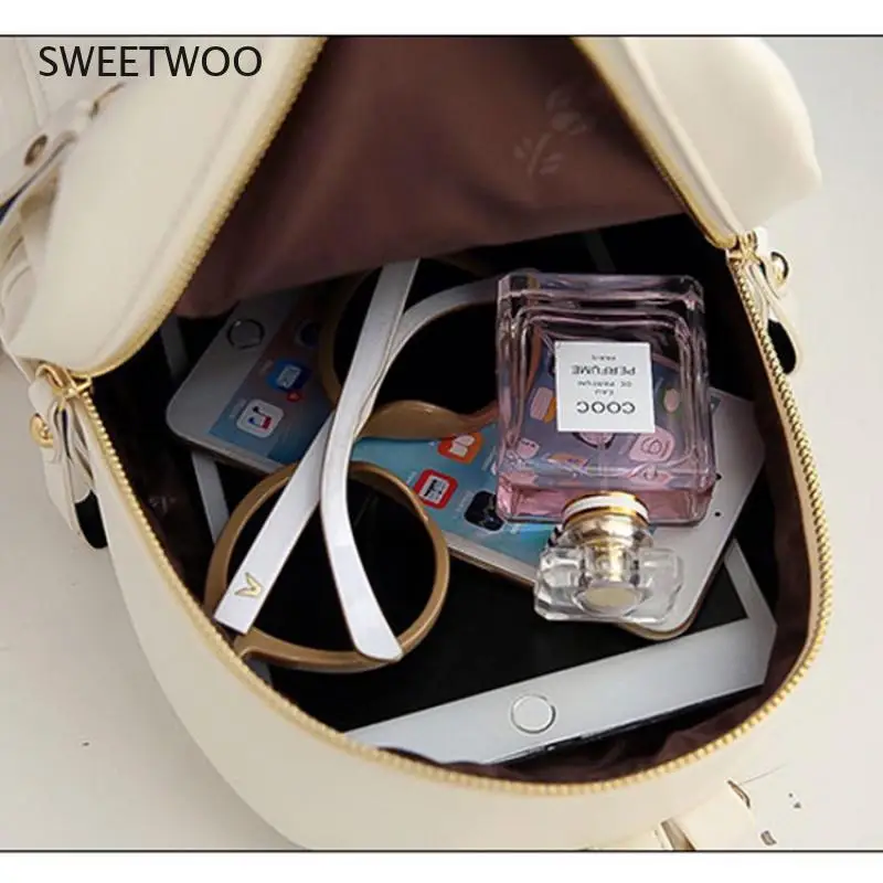 2021 new PU leather handbags cherry small shoulder casual all-match fashion trend student school bag images - 6