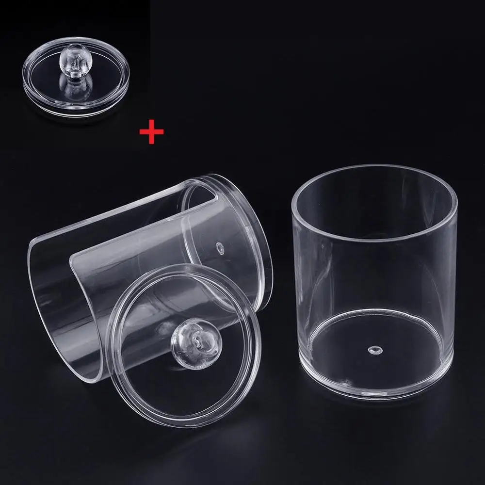 1Box and 1Cap extra Новинка Настольный отделочный держатель для макияжа, коробка для ватных подушечек, бумага для ногтей, ватные палочки, органайзер, коробка для хранения - Цвет: 1Box and 1Cap extra