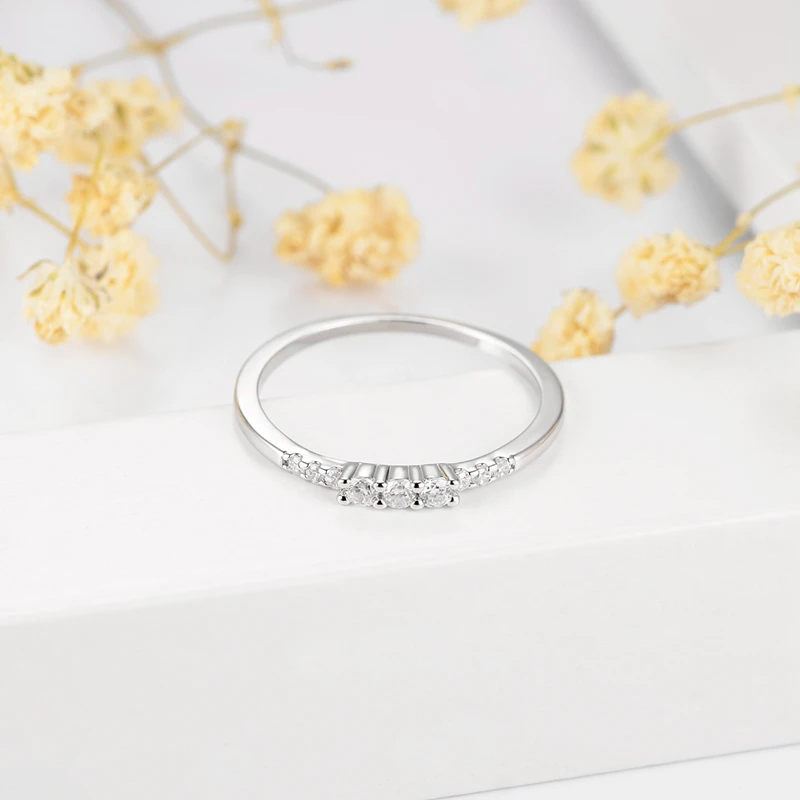Женское кольцо с фианитом ANGELFRIGG серебряное обручальное модные ювелирные изделия