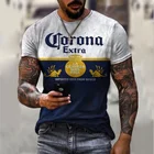 Новинка 2021, мужская повседневная приталенная Мужская футболка с круглым вырезом и коротким рукавом, с цифровой печатью