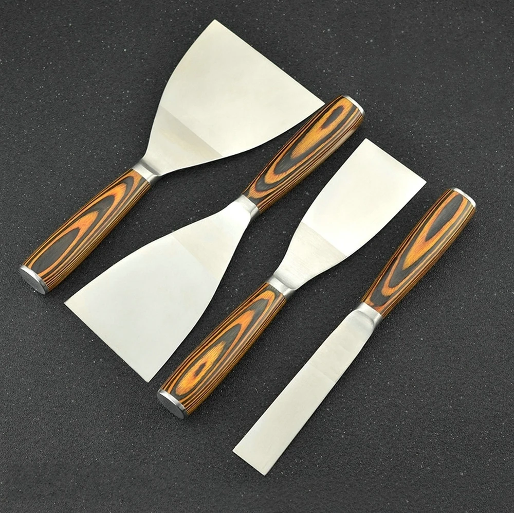 

Stainless Steel Putty Knife Paint Tool Plaster Shovel Filling Spatula Wood Handle Cement Shovel Construction Hand Tools