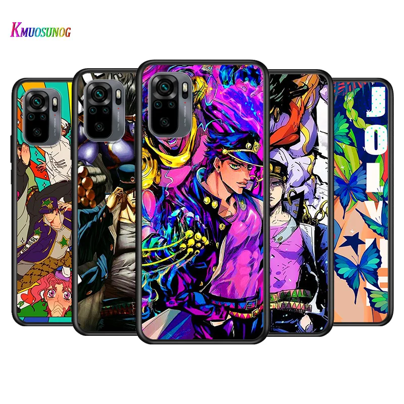 

Hot Anime JoJo Bizarre Adventure For Xiaomi Redmi Note 10S 10 9T 9S 9 8T 8 7S 7 6 5A 4X Pro Max Black Phone Case