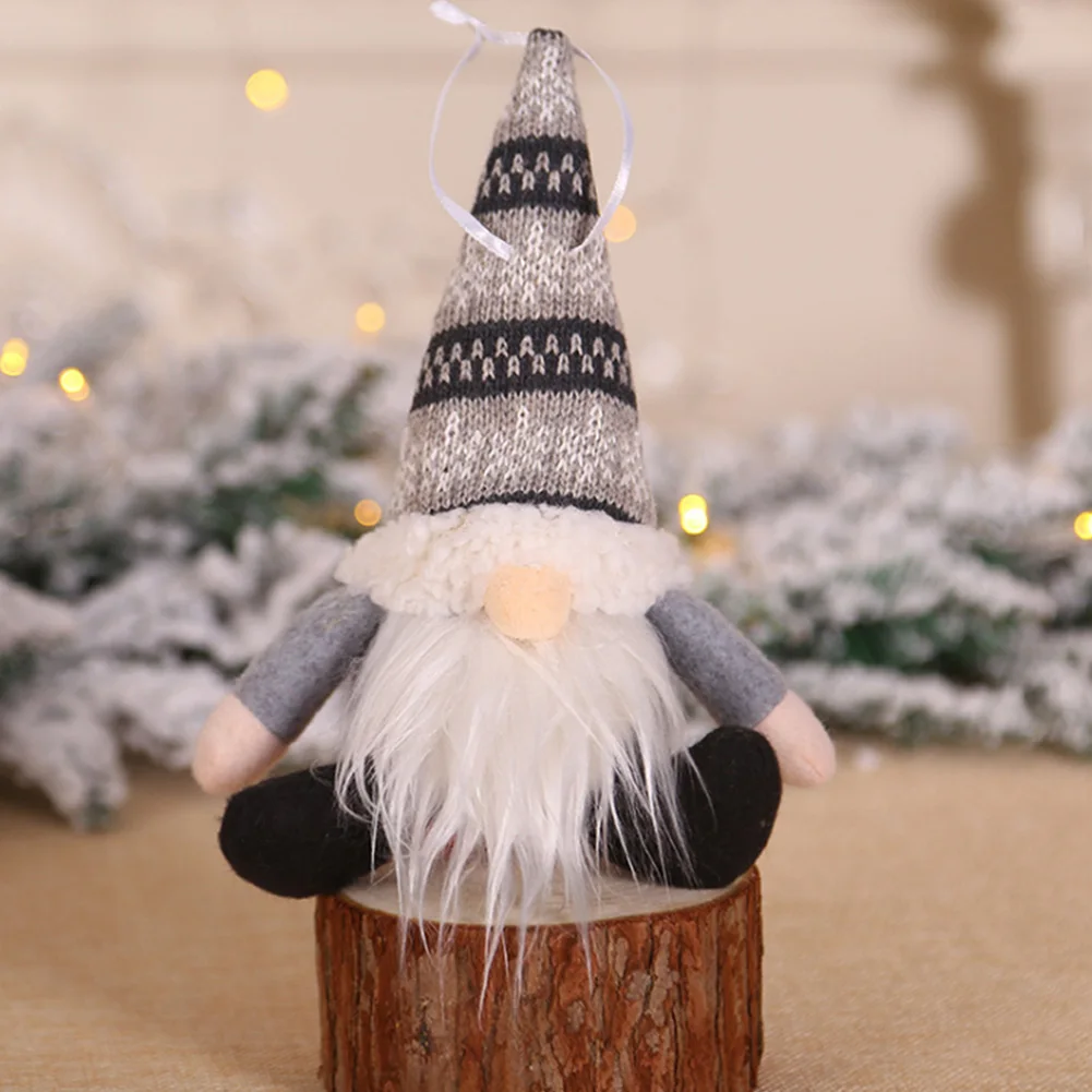 20cm gray Настольный эльф, украшение, полосатый гном, стоящий, шведский, детские подарки, игрушки, домашние фигурки, праздничный плюшевый отец, Рождественская кукла, Безликий - Цвет: 20cm gray