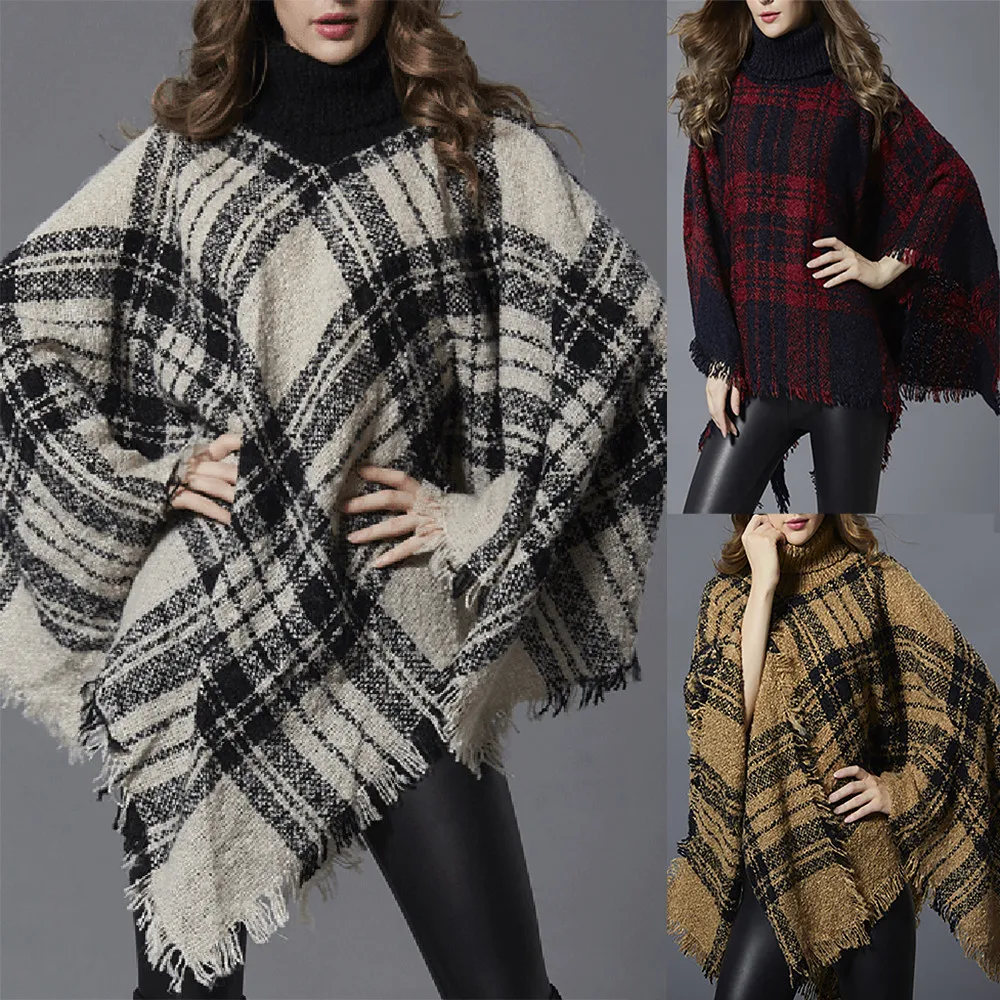 SAGACE женское свободное пончо 2020 осенне зимний вязаный свитер с рукавами летучая