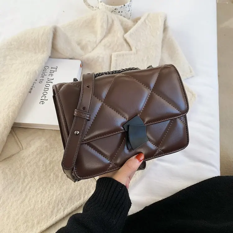 

Embroidery Thread Small PU Leather Crossbody Bags for Women 2021 Trend Hand Bag Women's Branded Trending Shoulder Handbags