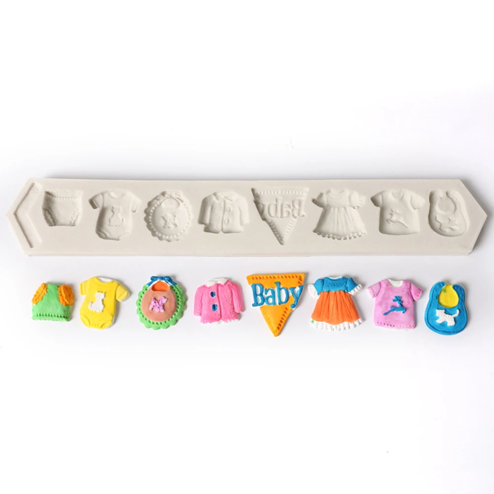 Милая детская серия форма для торта одежда штаны украшение границы силиконовая