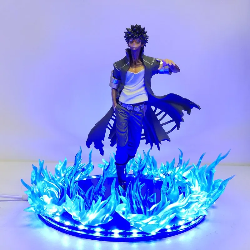 Anime Figure My Hero Academia Dabi Blue Fire Scene DIY Led PVC Toy 17cm Boku no Hero Academia Dabi Action Figurine Doll Juguetes