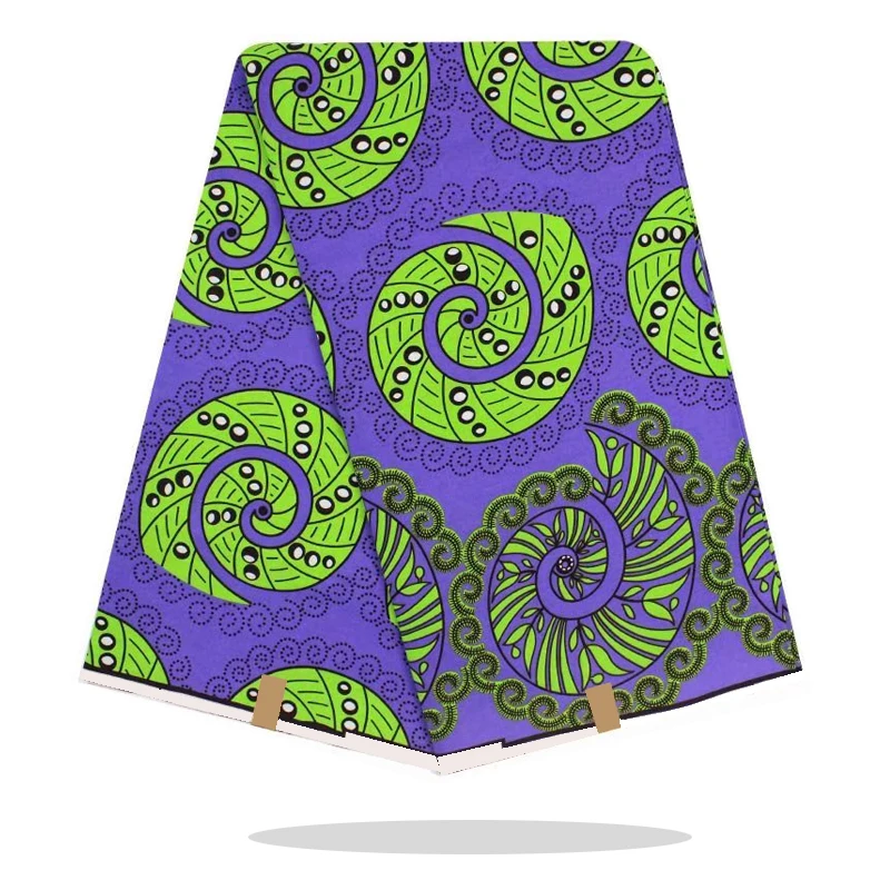 

African Style Wax Prints Fabric Cotton 100%Real Nigerian Wax Block Printed Fabric By The Yards For Wedding Dress RV10-40