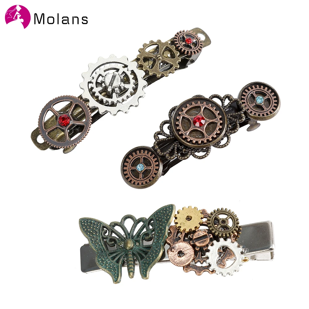 Женские заколки для волос с бабочкой Molans винтажные металлические ручной работы