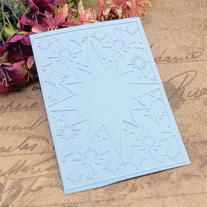 Пластиковый шаблон для скрапбукинга 10 5x14 8 см со звездами сияющими папки тиснения