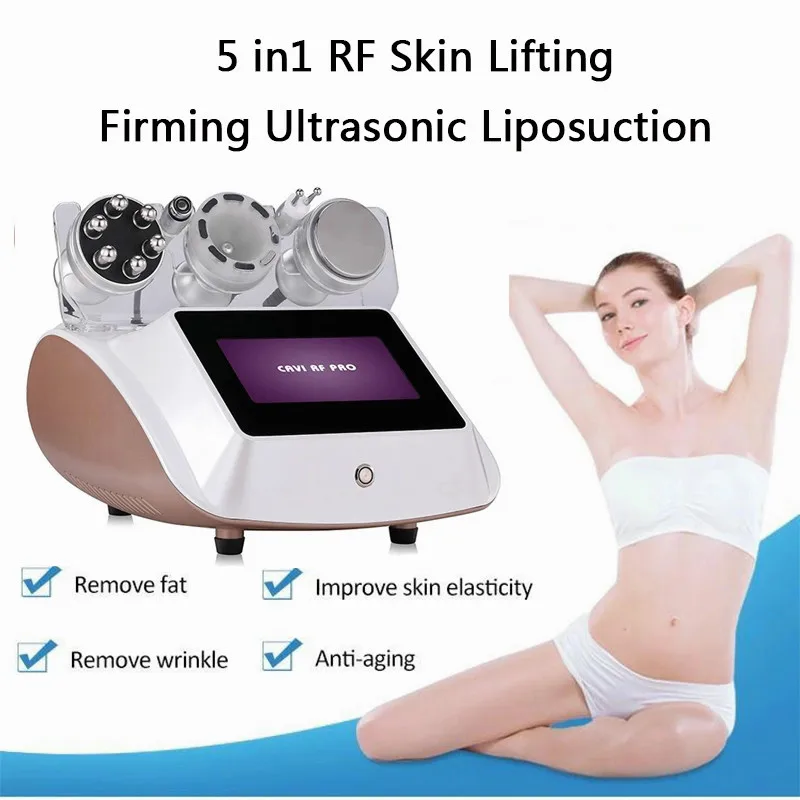 

40K Ultrasonic Liposuction Cavitation 5 In 1 Slimming Vacuum Facial Skin Care Salon Spa Equipment Dhl Free Ship