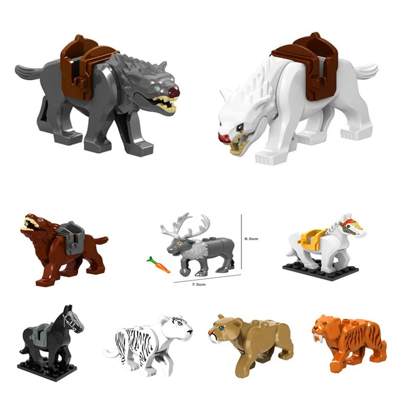 Конструктор Властелин кольца с блокировкой волк тигр леопард Акула медведь