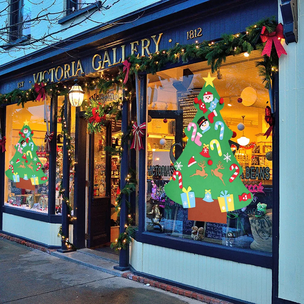 DIY войлок набор рождественской елки с украшениями для детей рождественские