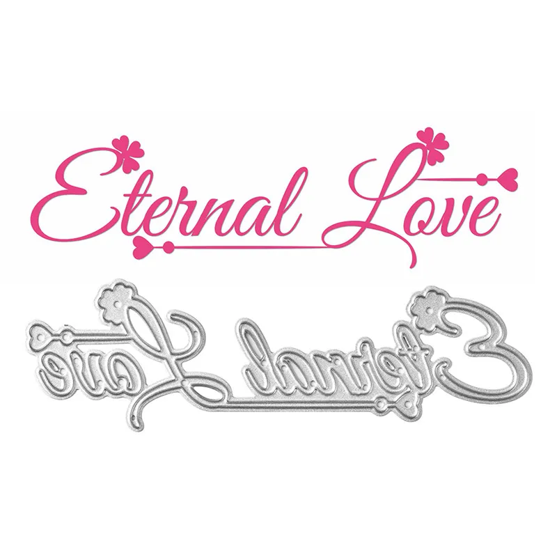 Штамп DiyArts с буквами и цветочным сердцем металлические штампы для скрапбукинга