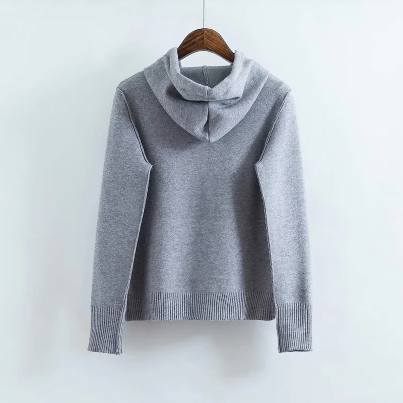 TMODA 2021 Женские С капюшоном Толстовки с длинными рукавами украшенными бусами