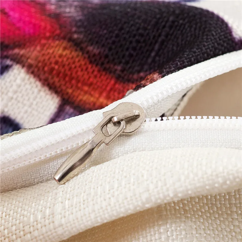 Весенняя наволочка с изображением цветов и птиц 45x45 хлопчатобумажная льняная для