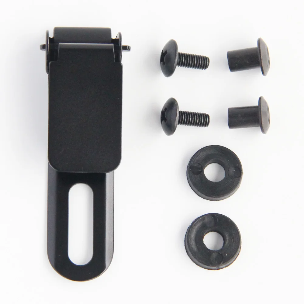 Тактический черный стальной зажим 2 шт. тонкий фиксированный для ремня переноски