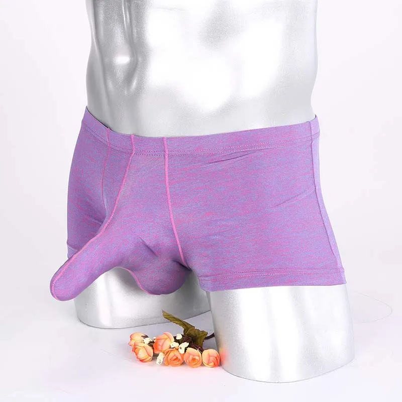 Мужские сексуальные боксеры Трусы из смеси хлопка для взрослых Колготки с низкой