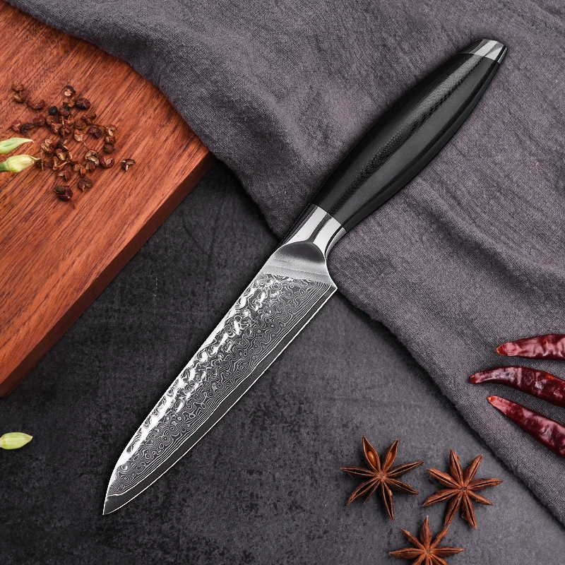 Высококачественный кухонный нож 2019 из дамасской стали маленький 5-дюймовый