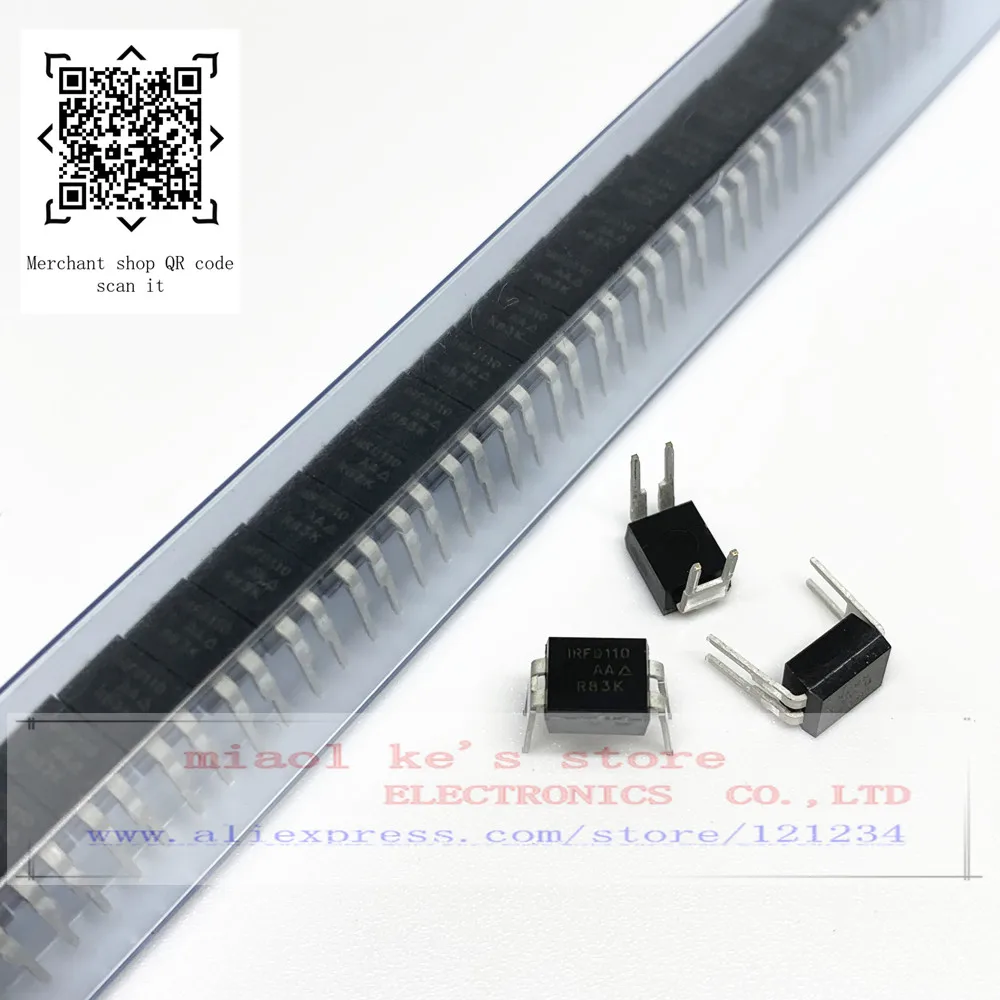 [5 шт. 10 шт.] 100% Новый оригинальный IRFD110PBF IRFD110 [ MOSFET N Channel 100V 1A 1 3 W DIP4] новый Высокое