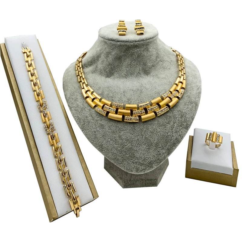 Комплект из колье и серёг с кристаллами|Ювелирные наборы| |