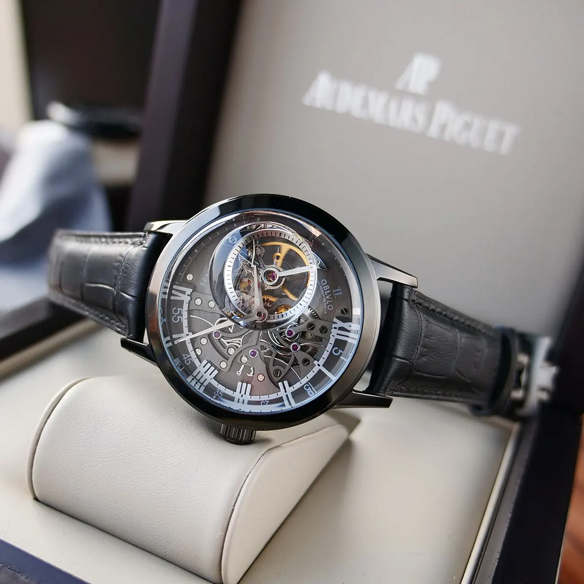 Новые дизайнерские Роскошные прозрачные часы бренда OBLVLO автоматические с