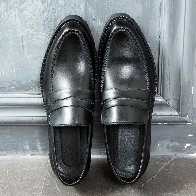 

Loafers Mens Dress Shoes Real Leather Mens Italian Shoes Coiffeur Formal Dresses Elegant Shoes For Men Sepatu Slip On Pria Buty