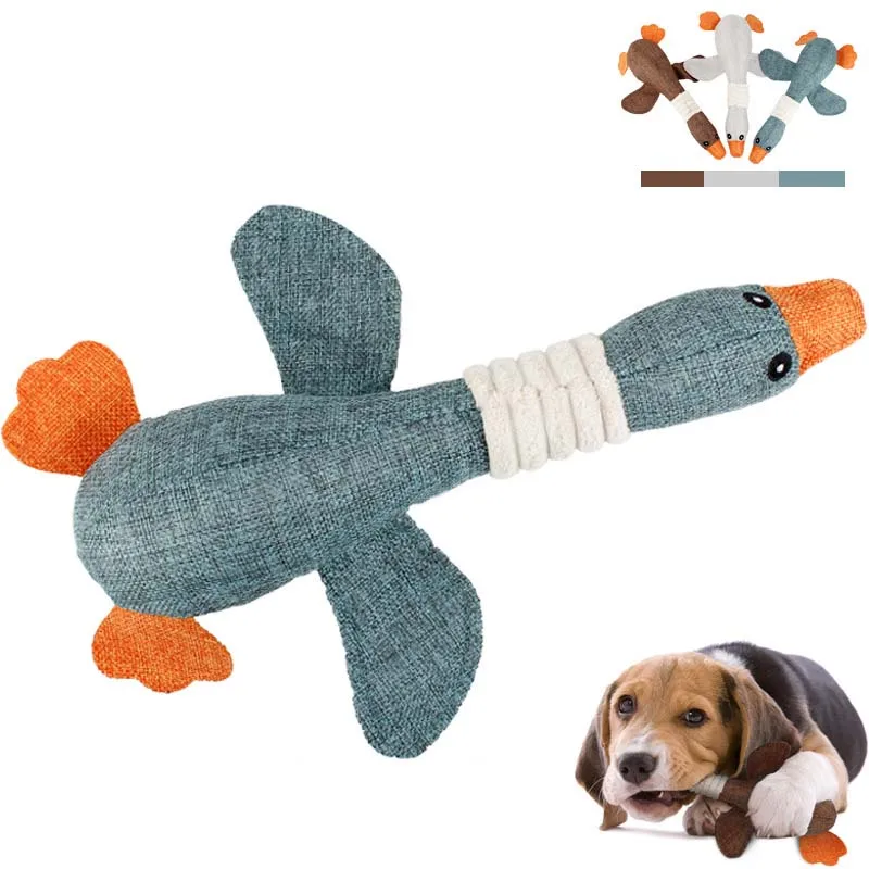 

Pet Fun Toy Big Goose Shape Dog Chewing Ball Toy Soft Cotton Funny Cat Doll Puppy Sharpening cleaning Teeth Outdoor Pet Supplies