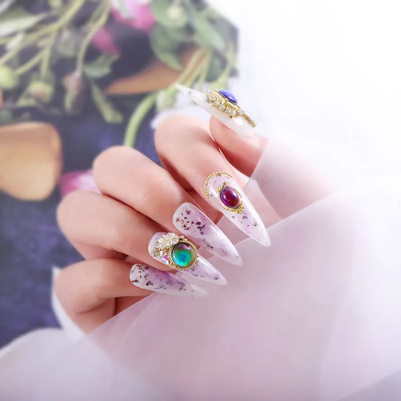 

5pcs Thermochromic Alloy Nail Art Decorations 3D Design Jewelry Gems Accessories Manicure Decorations Jewelry Gems DIY Ornaments