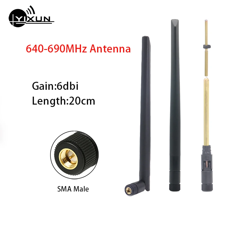 

640-690MHz omnidirectional gain 6dbi foldable glue stick antenna wireless microphone rubber sleeve antenna SMA male interface