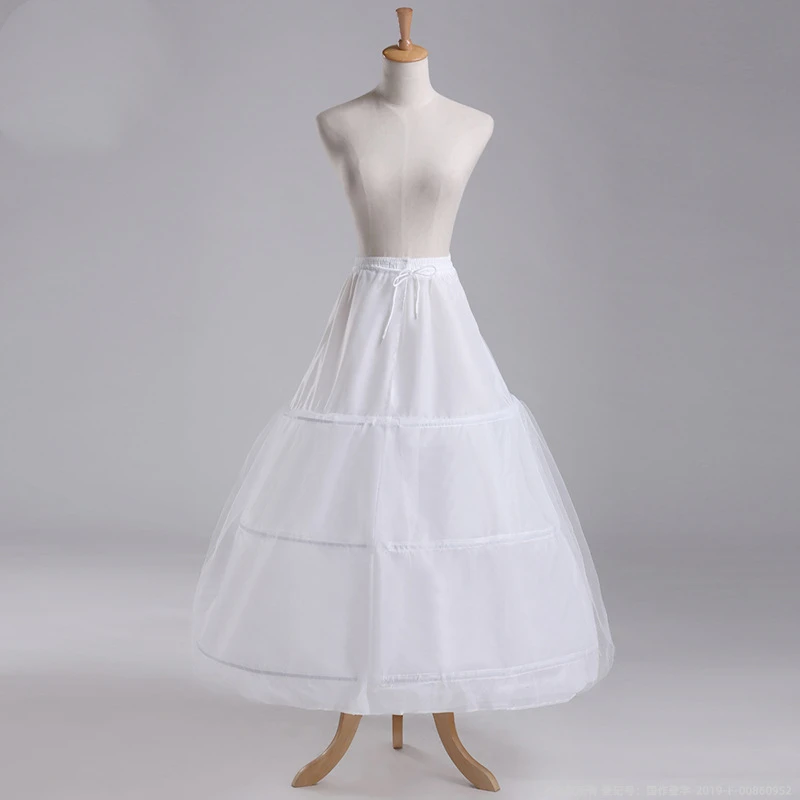 

Bridal wedding dress skirt plus size three steel one gauze fish bone hard mesh elastic waist princess tutu lining