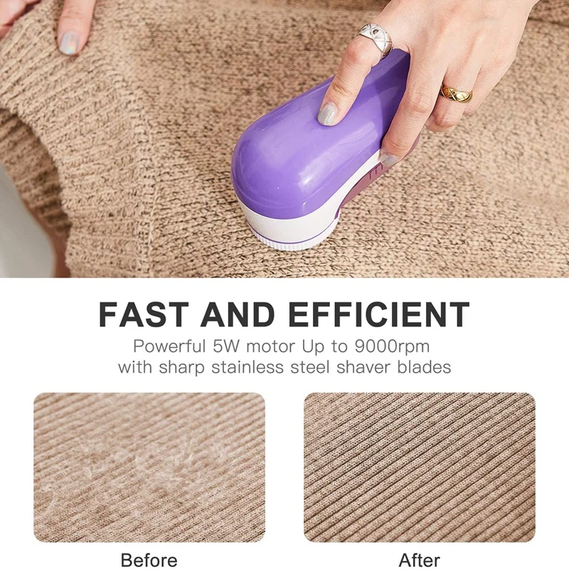 

Mini Electric Lint Remover & Fabric Shaver USB Charging Home Stainless Portable Fuzz Remover for Fabric Pet Hair Clothes