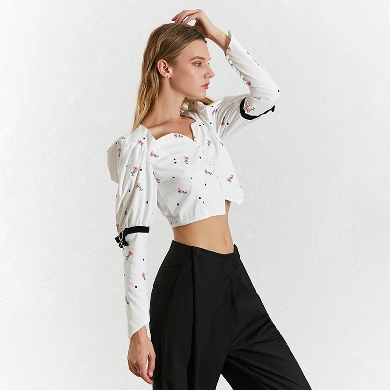TWOTWINSTYLE Коралловое платье с принтом и бантиком на шнуровке женская рубашка