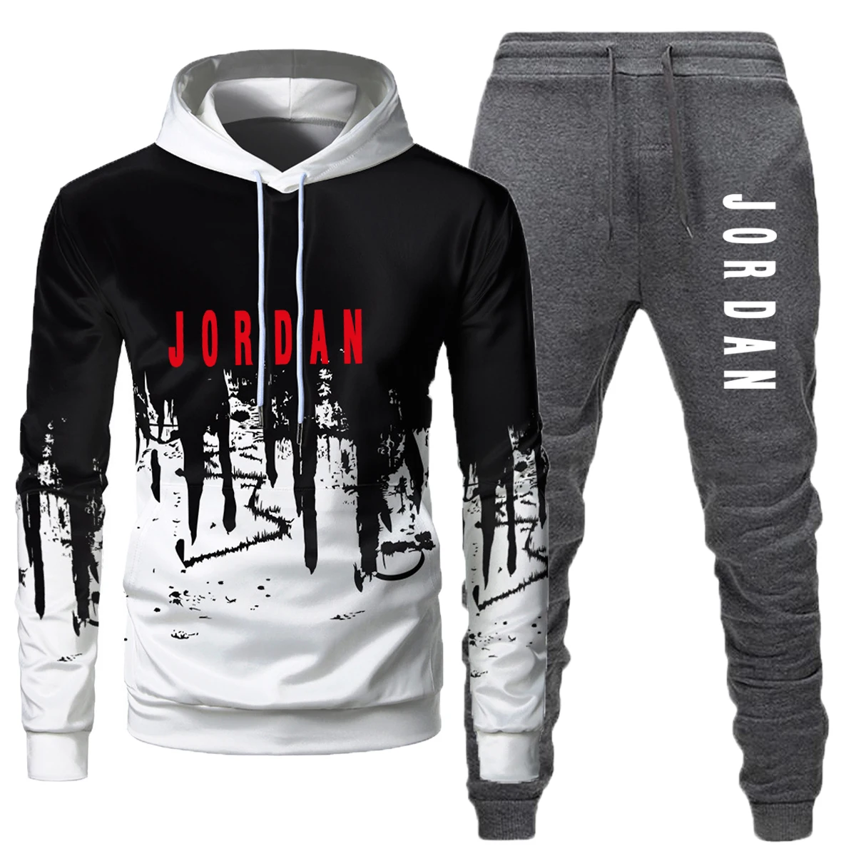 

2021 quente nova primavera conjuntos de hoodies & calas harajuku ternos do esporte das mulheres dos homens casuais moletom de t