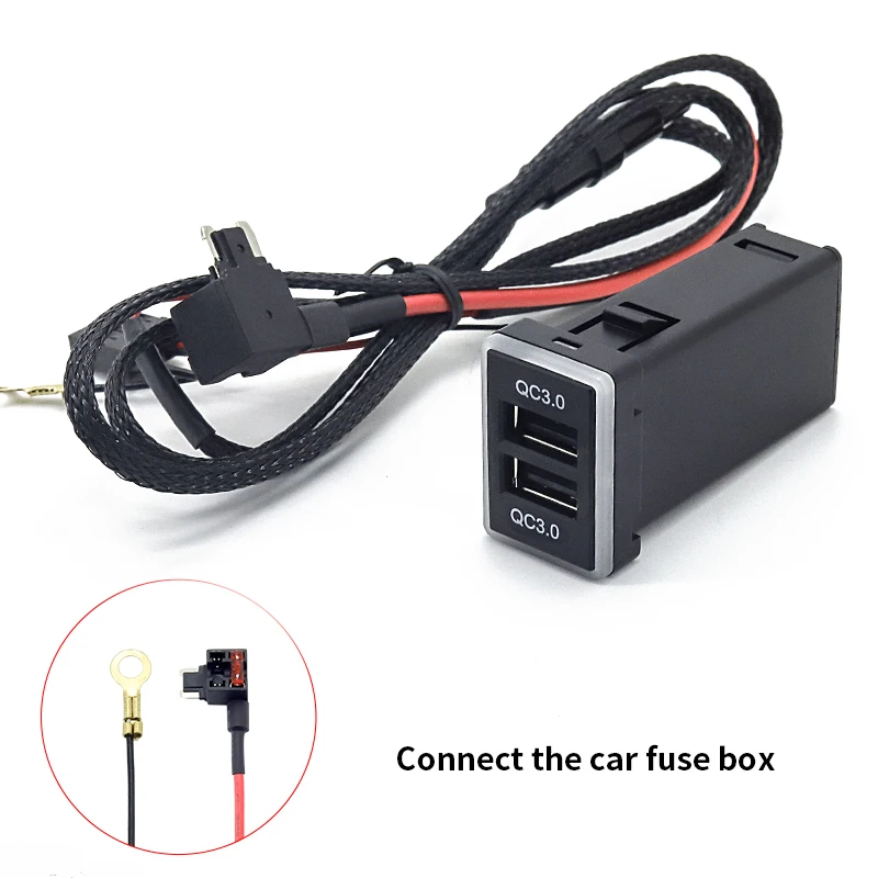 Qc3.0 быстрая зарядка автомобильное умное зарядное устройство USB аудио интерфейс
