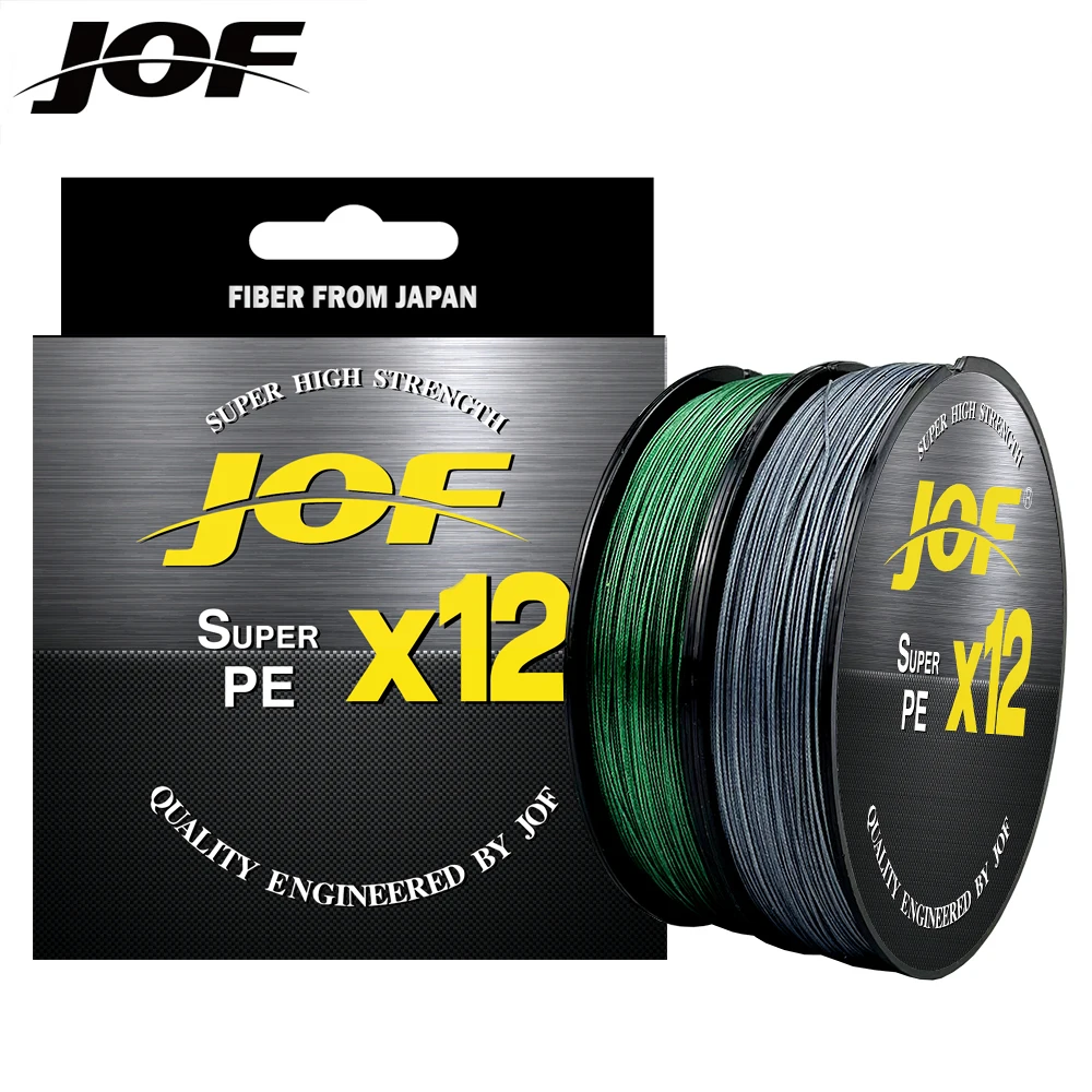 JOF 9/12 Strands 500M 300M 100M PE Braided Fishing Line tresse peche Saltwater Fishing Weave Multifilament 9/12 Threads