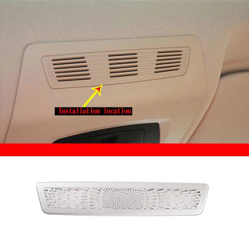 

For 2011-2017 BMW 5 Series F10 stainless steel car roof reading light rear decorative mesh cover sticker interior accessories