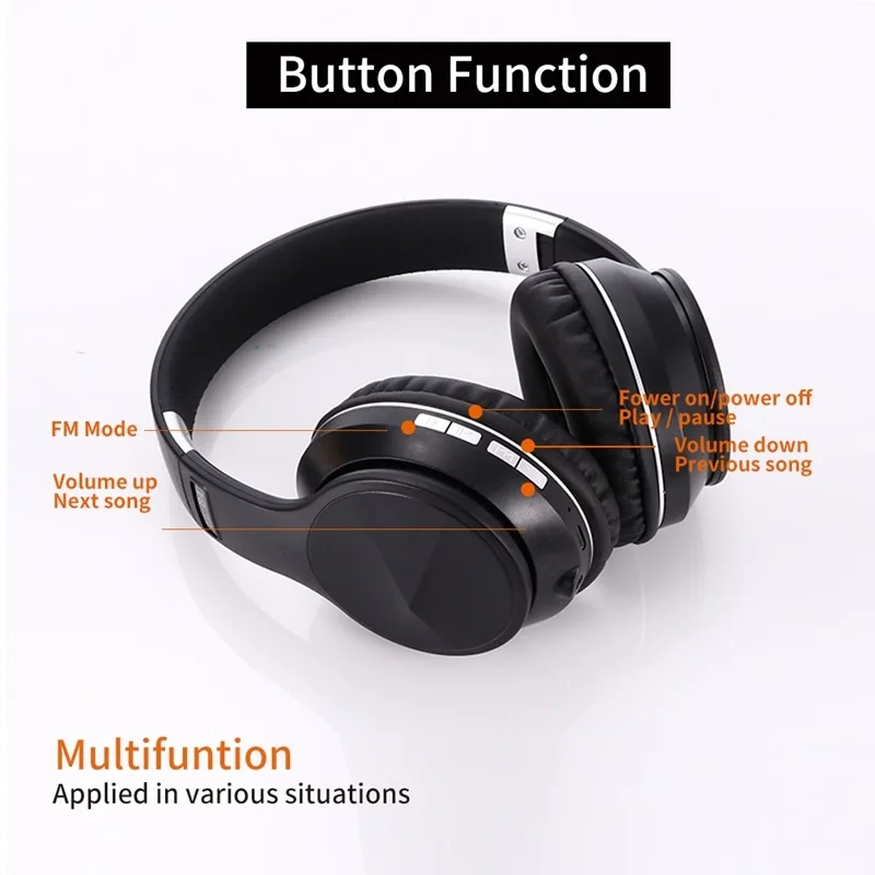 

New Noise Canceling Headphones Wireless Bluetooth Earphone Gaming Headset Surround Sound Stereo With Mic For PS4 Phone