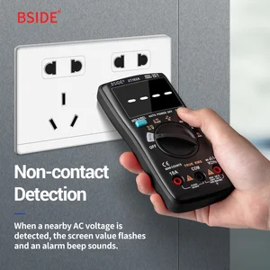 Мультиметр BSIDE ZT102A, цифровой мультиметр с ЖК-дисплеем, TRMS, переменногопостоянного напряжения, тока, температуры, Ом, частоты, диодов, сопротивления, емкости