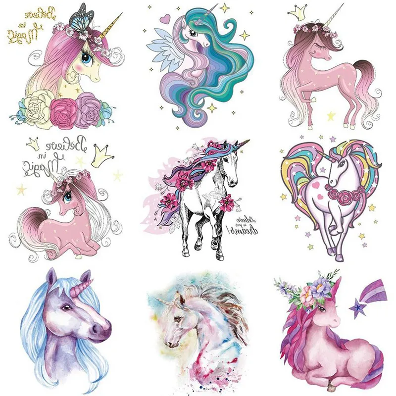 10 листов/набор временная наклейка на татуировку с мультяшным животным рисунок