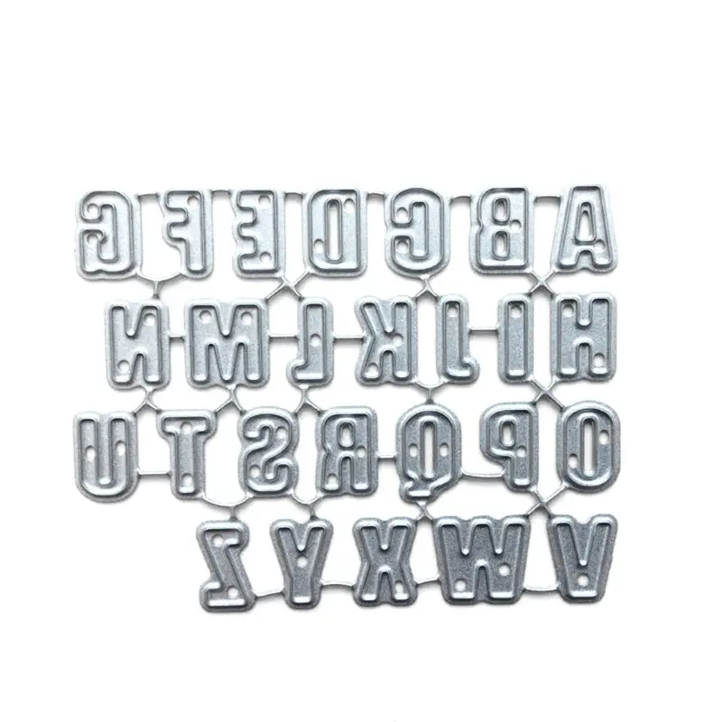 Металлические режущие штампы с буквами алфавита Трафаретный Скрапбукинг штамп